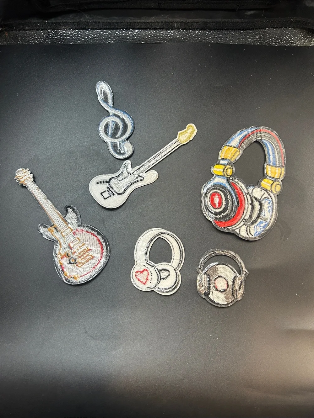Music-Themed Iron-On Patches Set - Multicolor